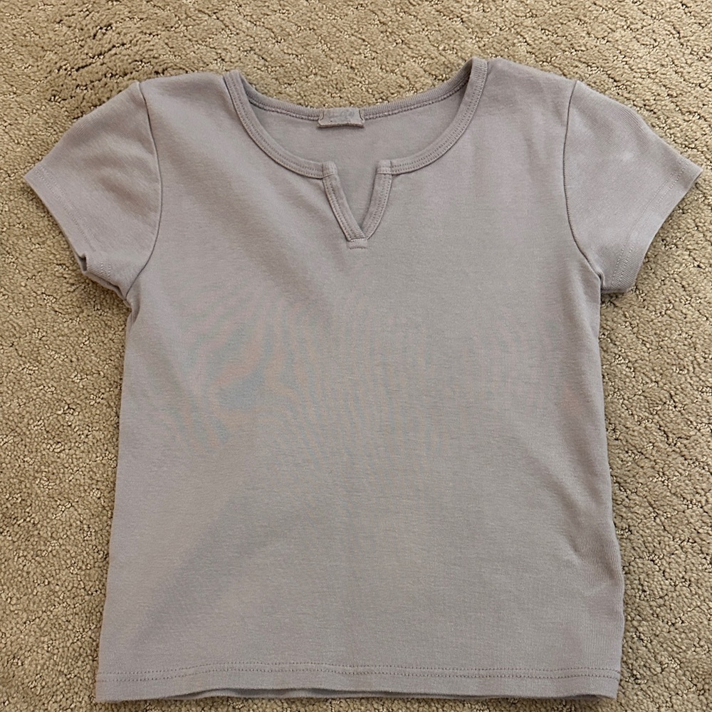 John Galt Brandy Melville Gray Short Sleeve Top
